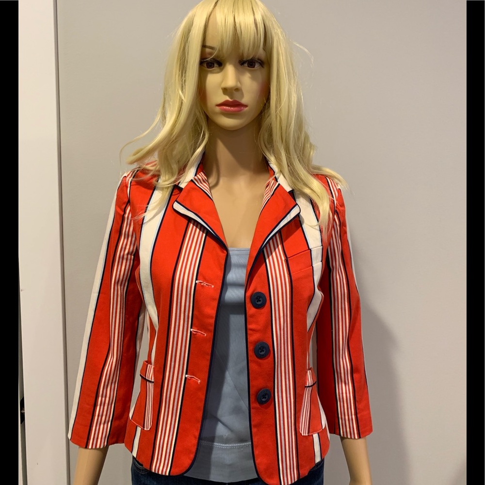 Luella for Target striped cotton jacket r/w/blue